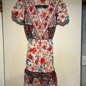 Floral V-Neck Wrap Dress